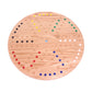 Round Aggravation Game Board Set - Solid Oak Wood - Double-Sided - Chickadees Wooden Toys