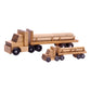 Amish-Made Wooden Log Semi Truck Toy, With Removable Logs - Chickadees Wooden Toys