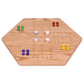 Solid Oak 16" Wide Aggravation Game Board, Unpainted Holes, Double-sided - Chickadees Wooden Toys