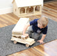 Amish-Made Wooden Toy Pickup and Gooseneck Trailer Set - Chickadees Wooden Toys