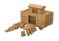 Wooden Noah's Ark Toy with 14 Toy Animals, Amish-Made - Chickadees Wooden Toys