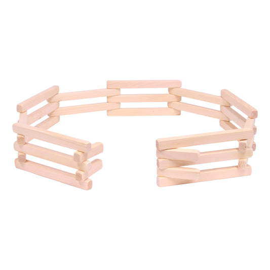 Wooden Folding Corral Fence Toy, 68" Long, Amish-Made Quality - Chickadees Wooden Toys