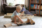 Amish-Made Wooden Log Semi Truck Toy, With Removable Logs - Chickadees Wooden Toys