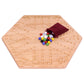 Solid Oak 16" Wide Aggravation Game Board, Unpainted Holes, Double-sided