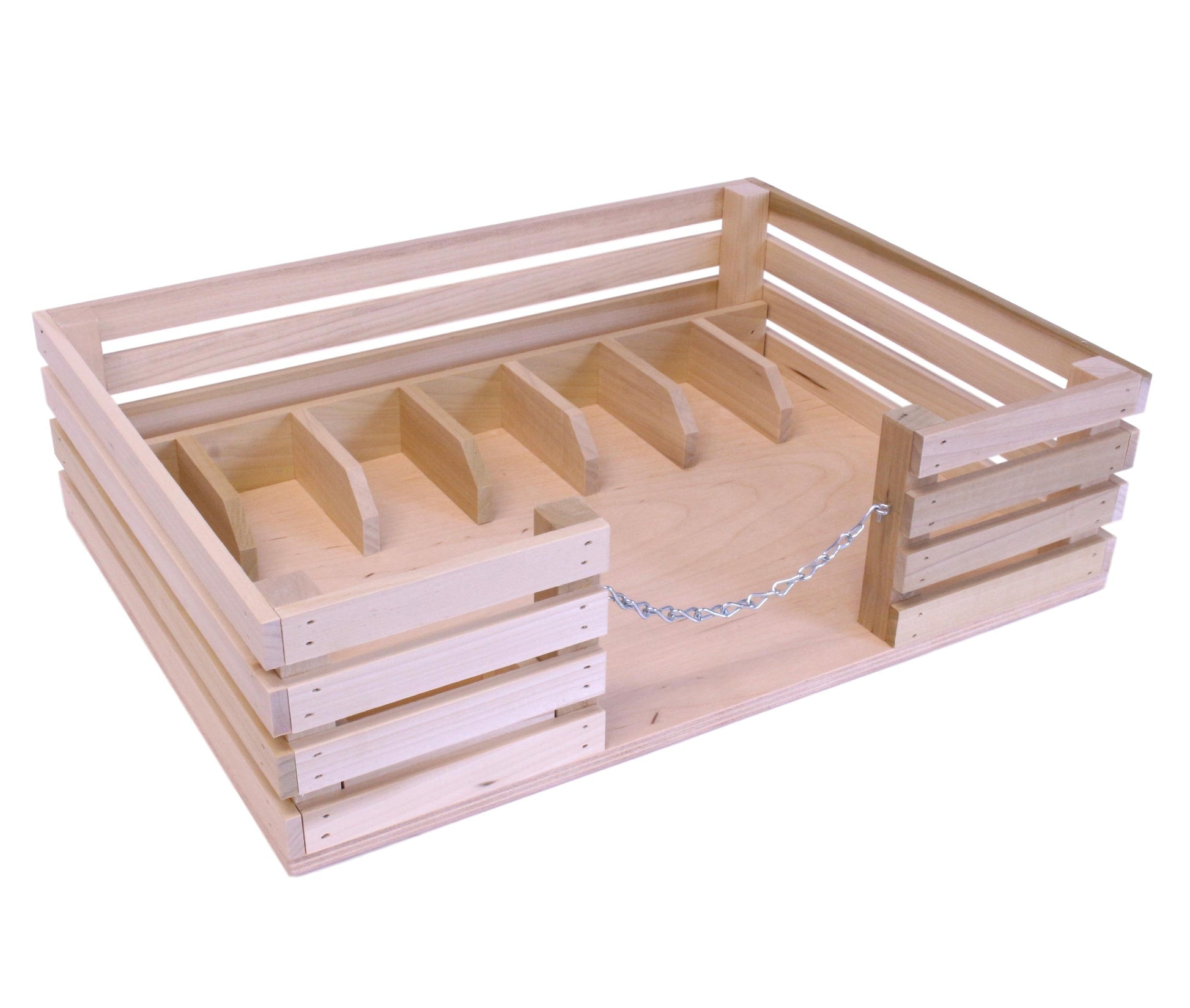 Amish-Made Wooden Mini Stockyard Toy, with 7 Stalls - Chickadees Wooden Toys