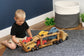 Wooden Car-Carrier Semi Truck and Trailer Toy Set with 6 Cars - Chickadees Wooden Toys