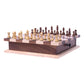 Deluxe Chess/Checkers Wooden Game Board Set - with Pullout Drawer