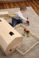 Amish-Made Large Wooden Hip-Roof Barn Toy, Unfinished
