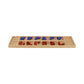 Solid Oak Wood Mancala Board Game Set With Marbles, Amish-Made
