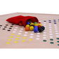Aggravation and Chinese Checkers Combo Game Board Set - 25" Wide - Maple Wood - with Large 1" Marbles and Dice - Chickadees Wooden Toys