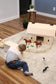 Amish-Made Large Wooden Hip-Roof Barn Toy, Unfinished - Chickadees Wooden Toys
