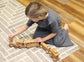 Wooden Toy Train Play Set, 24" Long, Kid-Safe Finish, Amish-Made - Chickadees Wooden Toys