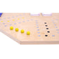 Wooden Marble Chase Game Set - Double-Sided 23" Wide Board