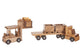 Large Wooden Truck & Bin Trailer with Forklift Toy Set, Amish-Made - Chickadees Wooden Toys