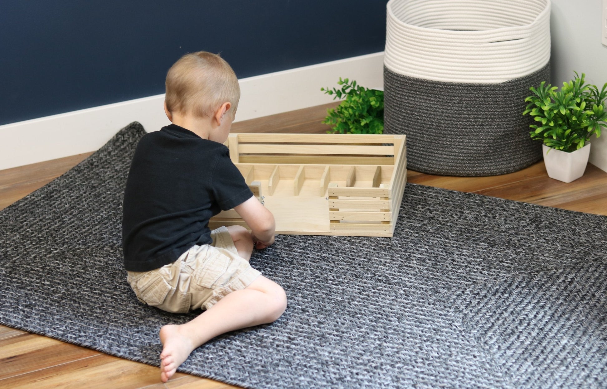 Amish-Made Wooden Mini Stockyard Toy, with 7 Stalls - Chickadees Wooden Toys