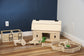 Amish-Made Large Wooden Hip-Roof Barn Toy, Unfinished - Chickadees Wooden Toys