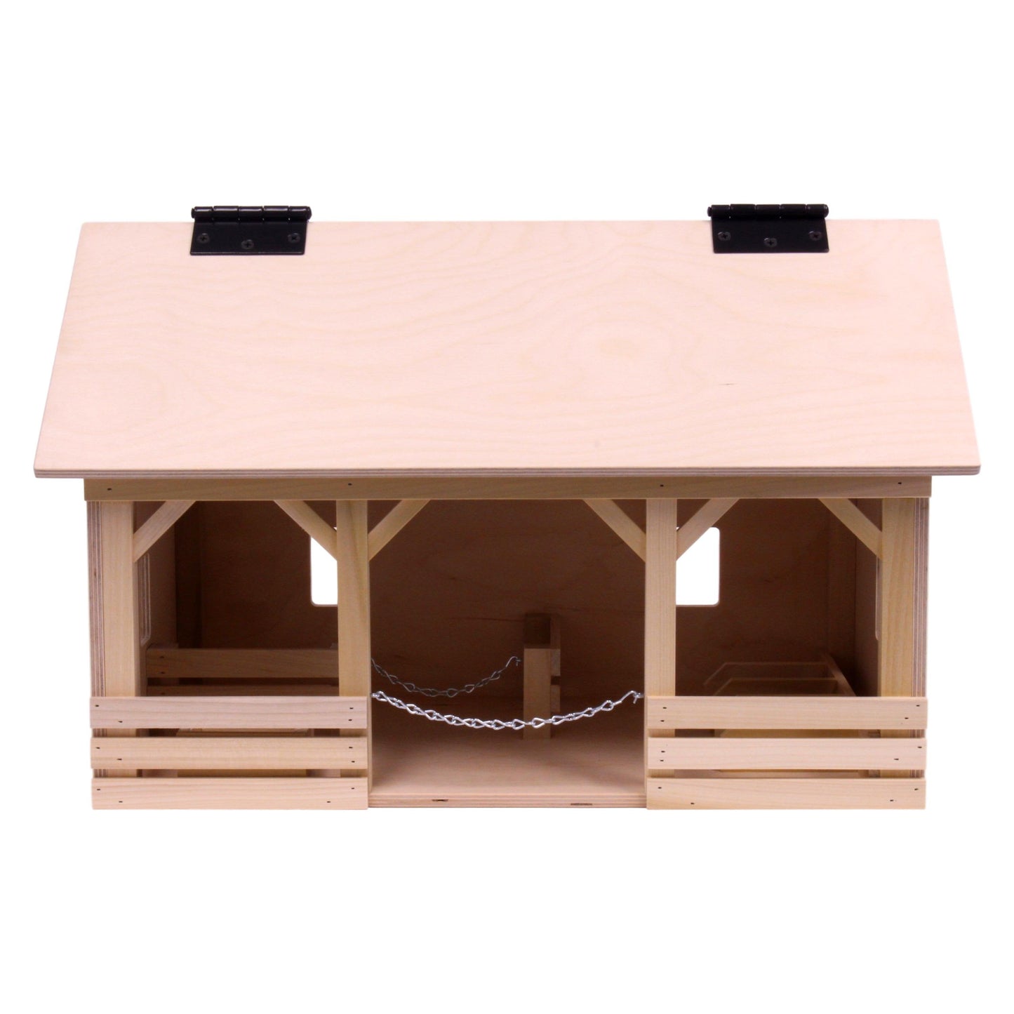 Large A-Frame Barn Toy with Hay Loft, Realistic Wooden Toy Barn - Chickadees Wooden Toys