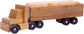 Large Semi Truck and Trailer Wooden Toy Set - with 30 Building Blocks