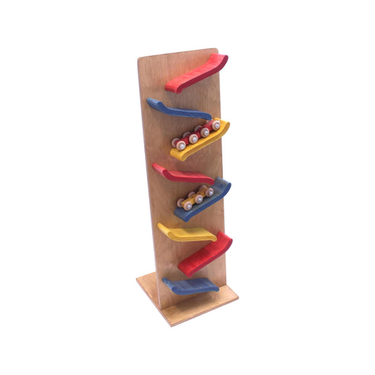 Large Wooden Train Car Roller Track, Amish-Made, Non-Toxic Finish - Chickadees Wooden Toys