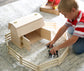 Mini Wooden Barn Toy, Hip Roof Barn Design, Amish-Made