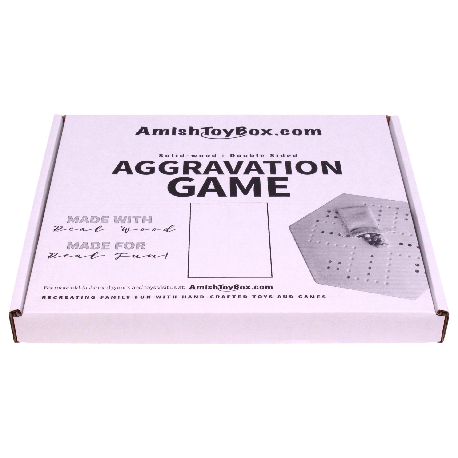 Solid Oak 16" Wide Aggravation Game Board, Unpainted Holes, Double-sided - Chickadees Wooden Toys