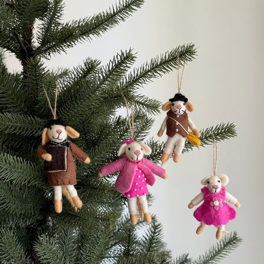Felt Ornament - Mouse / Mama - Chickadees Wooden Toys
