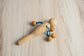 Organic Wooden Rattle toy with 4 beads