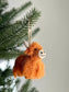 Needle Felted Highland Cow Ornament