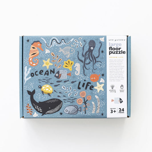 Ocean Life Floor Puzzle - Chickadees Wooden Toys