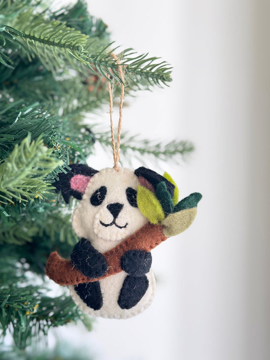 Panda Ornament - Chickadees Wooden Toys