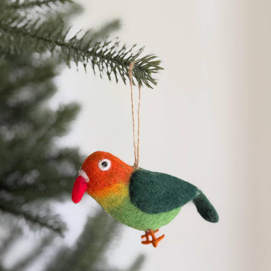 Parrot Felt Ornament - Chickadees Wooden Toys