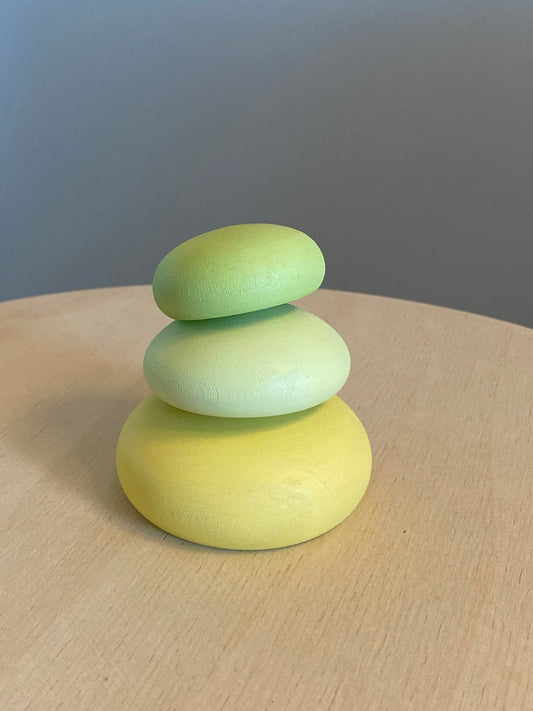 Wooden Stacking Pebbles - Chickadees Wooden Toys