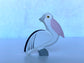 Hand Carved Wooden Pelican Toy set of 3