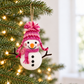 Snowman Ornament with Weaving Hat