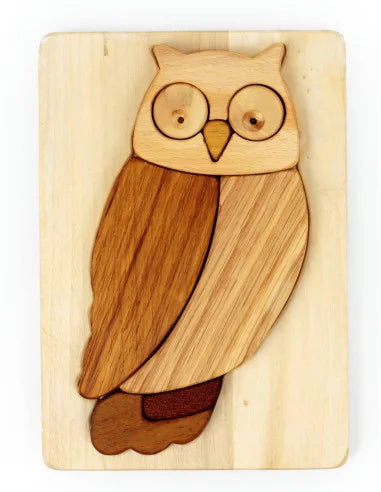 Natural Wood Owl Puzzle