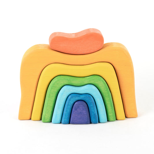Wooden Stacking toy Rainbow Caves Sculptural Blocks