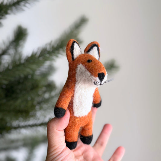 Red Fox Finger Puppet - Chickadees Wooden Toys