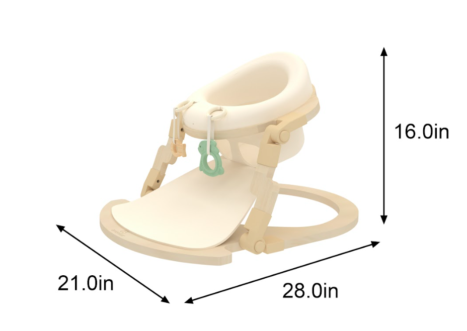 Oakling | Premium Foldable Wooden Baby Activity Seat - Chickadees Wooden Toys
