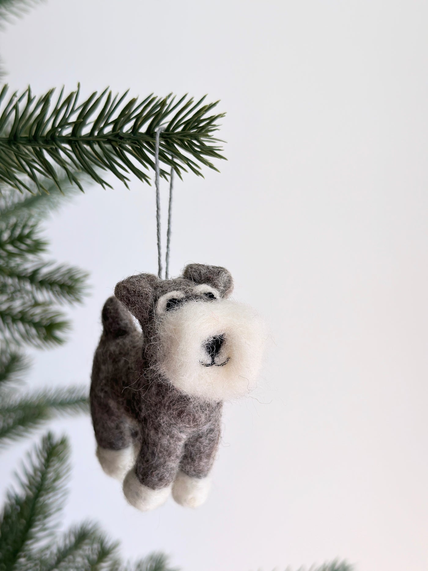 Schnauzer Dog Ornament - Chickadees Wooden Toys