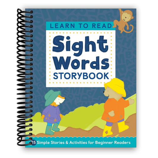 Learn to Read: Sight Words Storybook: 25 Simple Stories & Activities for Beginner Readers (Spiral Bound) - Chickadees Wooden Toys