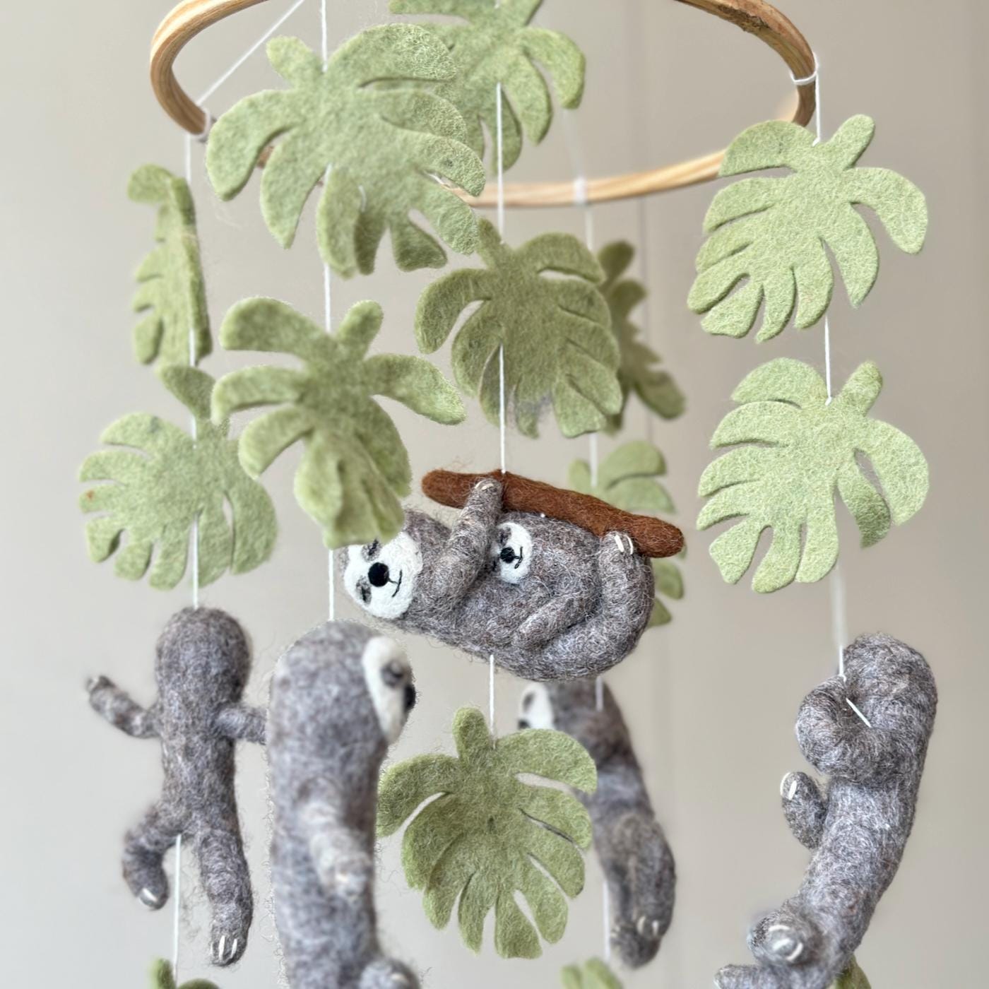 Sloth Baby Mobile - Chickadees Wooden Toys