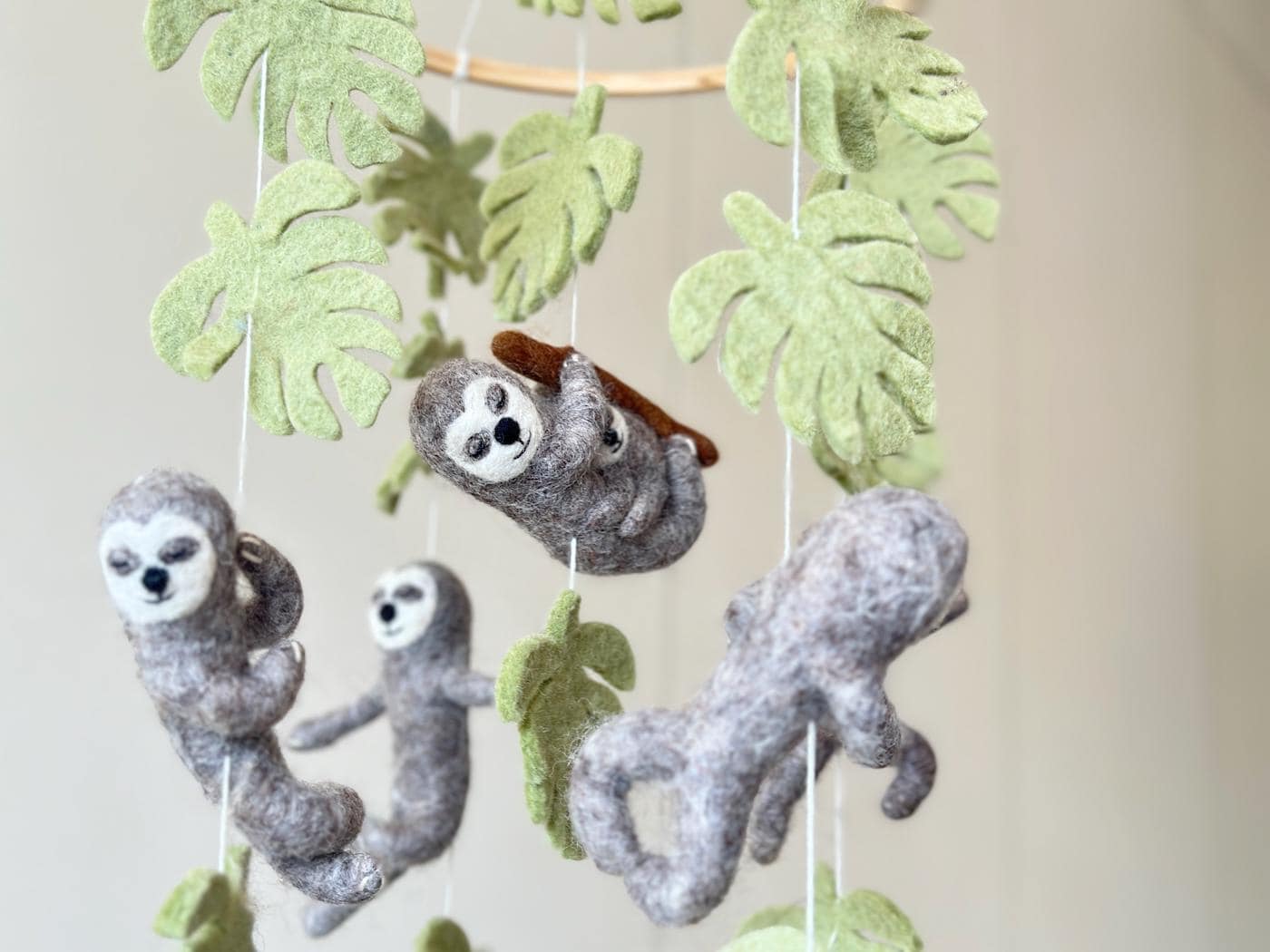 Sloth Baby Mobile - Chickadees Wooden Toys