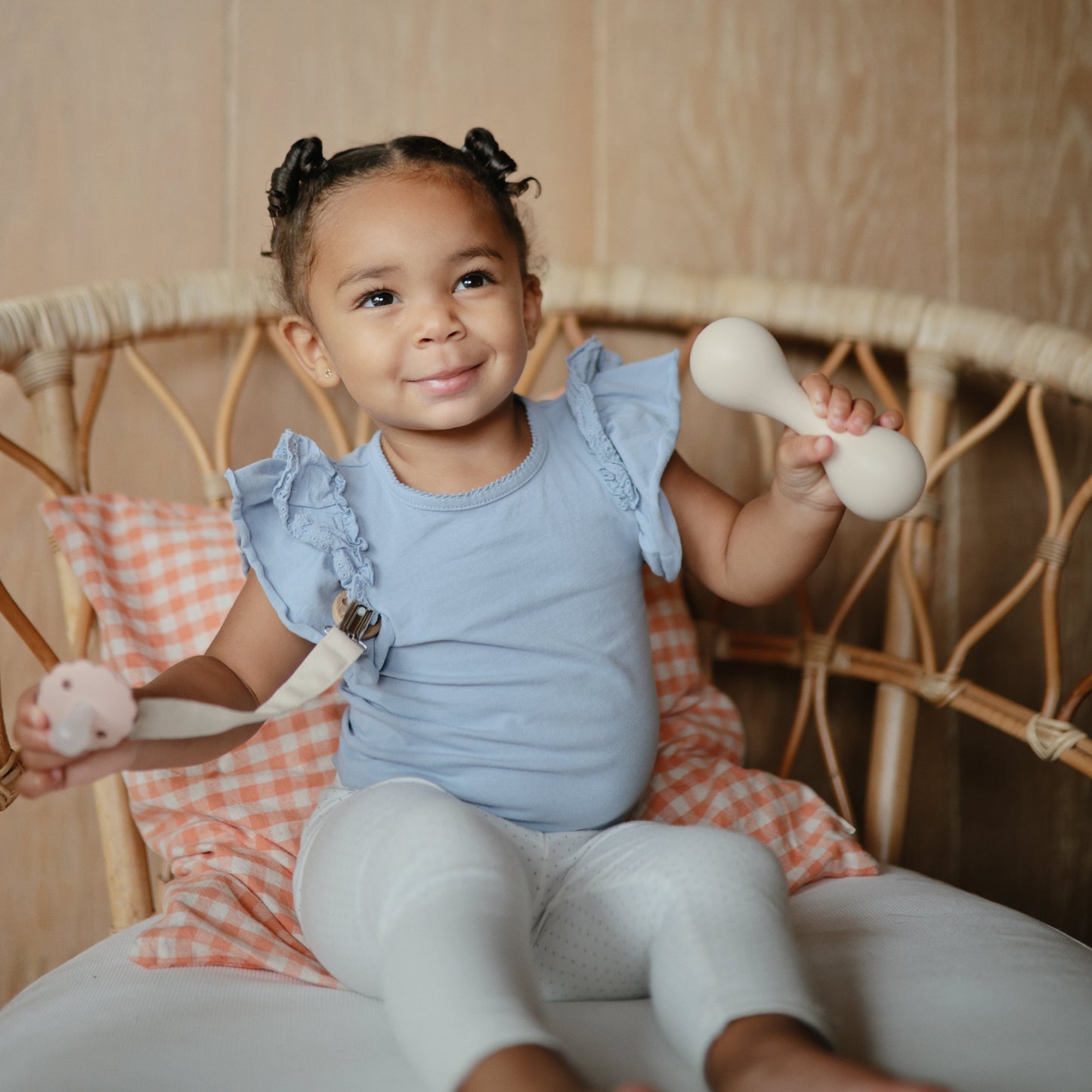 Silicone Baby Rattle Toy - Chickadees Wooden Toys