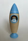 Wooden Rocket Ship Toy with Astronaut