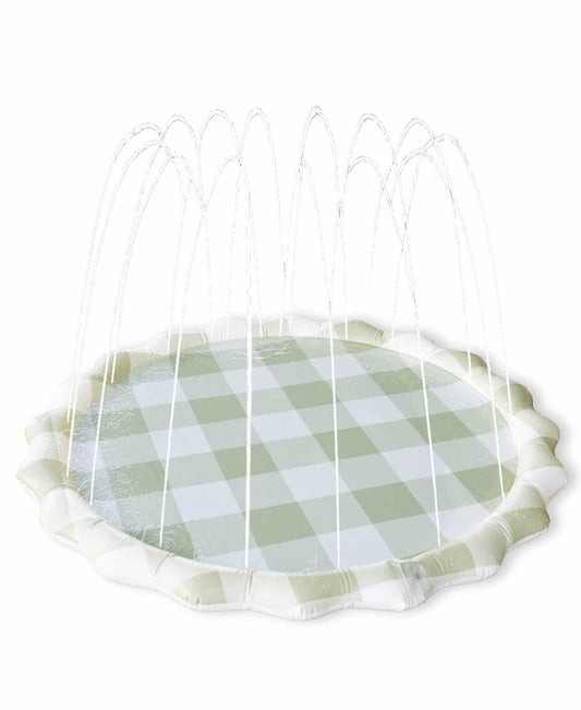 Green Gingham Splash Pad - Chickadees Wooden Toys