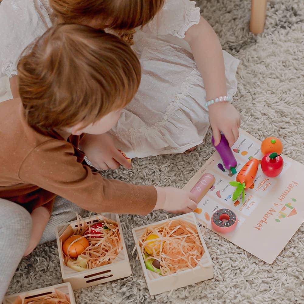 Tiny Land® Wooden Play Food For Kitchen