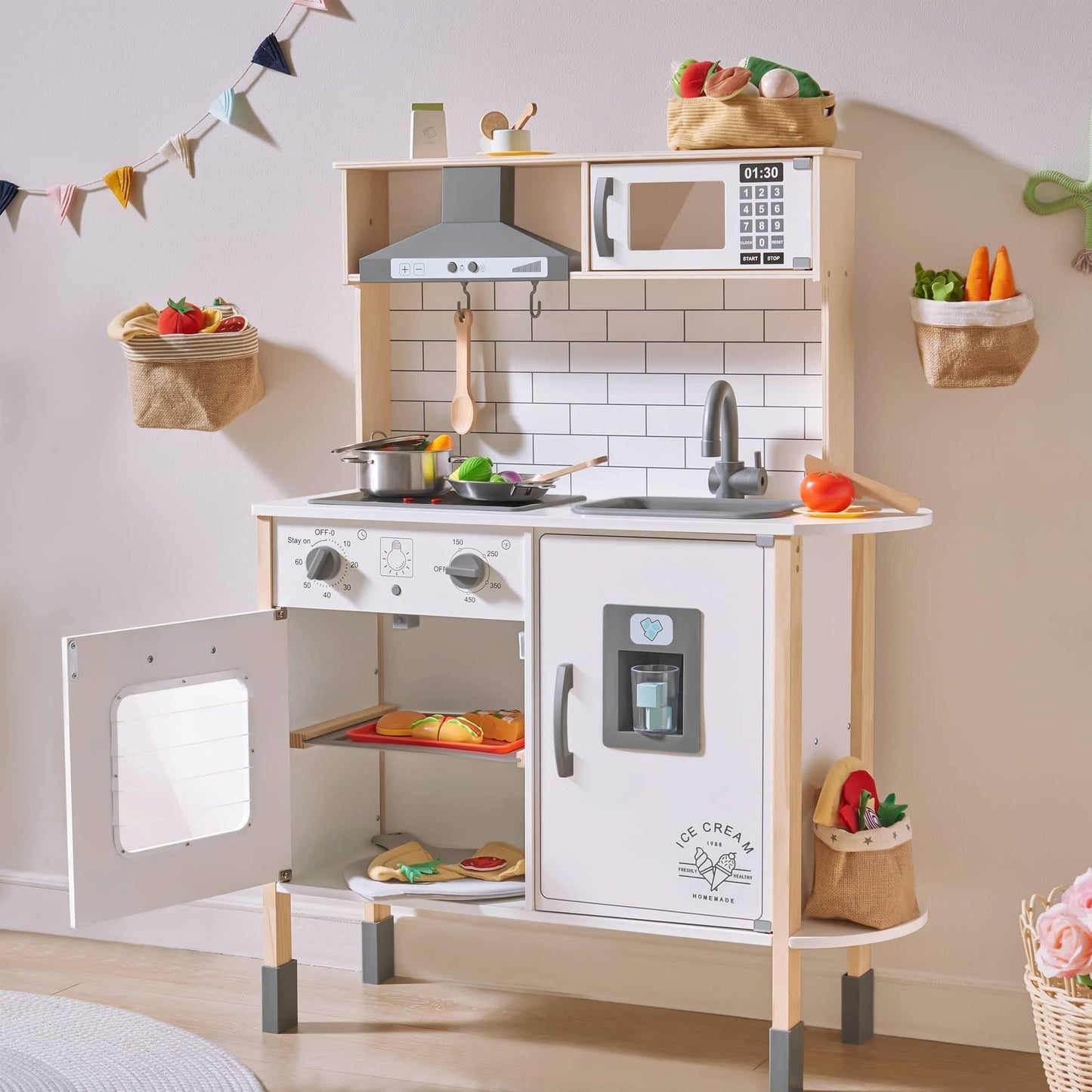 Tiny Land® Interactive Play Kitchen with Sounds & Cookware