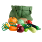 Wooden Play Vegetables with a Tote