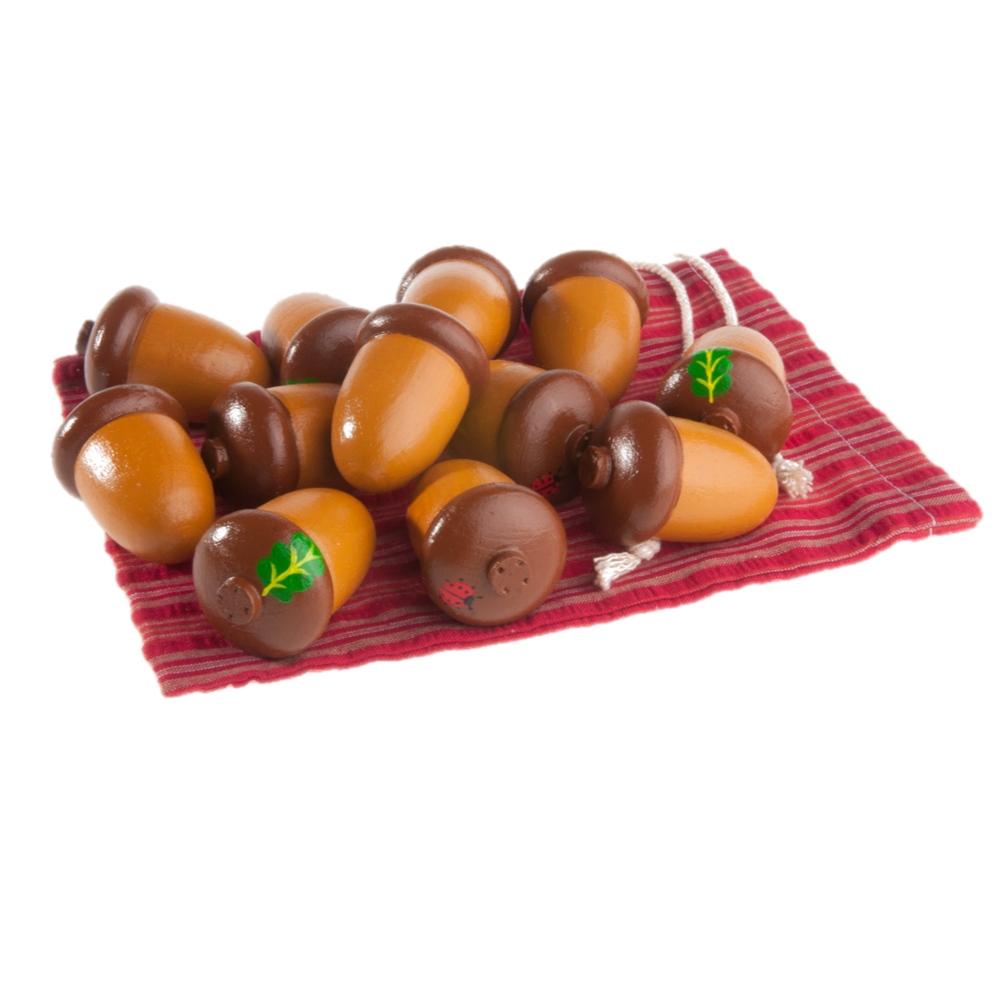 Montessori Wooden Counting Acorns — Set of 12