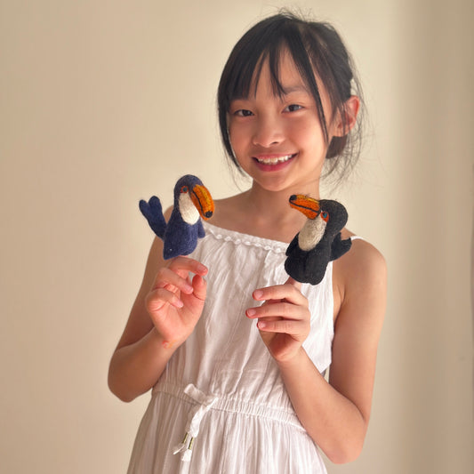 Toucan Finger Puppet - Chickadees Wooden Toys